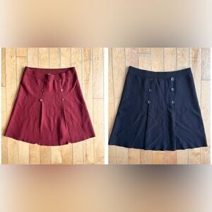 Tristan Black and Burnt Orange Knit A-Line Skirt Size Large